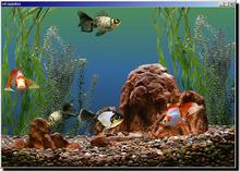 Visualiza&ccedil;&atilde;o da tela do Goldfish Aquarium 2
