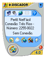 Tela de e-Discador 4.0 (Win 9x)