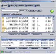 Tela de LimeWire