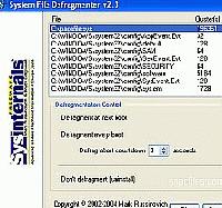 Tela de PageDefrag v 2.32