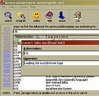 Tela de AcronymGenie