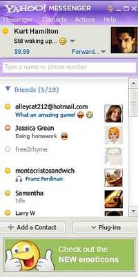 Tela de Yahoo! Messenger 9 (Beta)