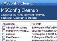 Tela de MS Config Cleanup